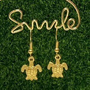 Turtle Earring, Turtle Jewelry, Nautical Earring, Gift Idea, Animal Earr…